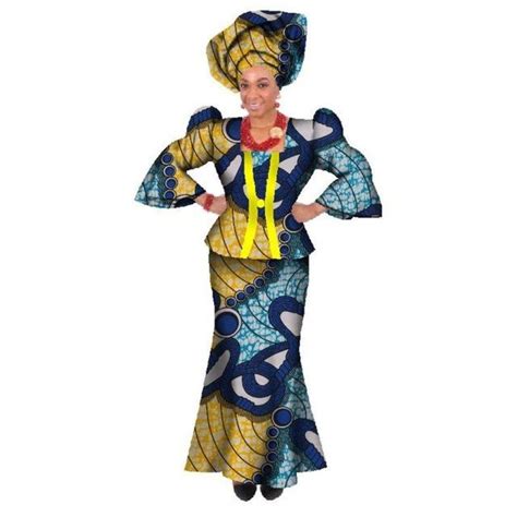 Traditional African Clothing Dashiki Women Set 2 Piece Long Skirt And