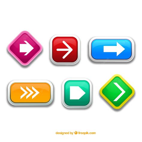 Free Vector Collection Of Arrow Buttons