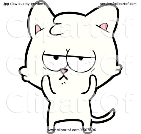 Bored Cartoon Cat By Lineartestpilot 1507696