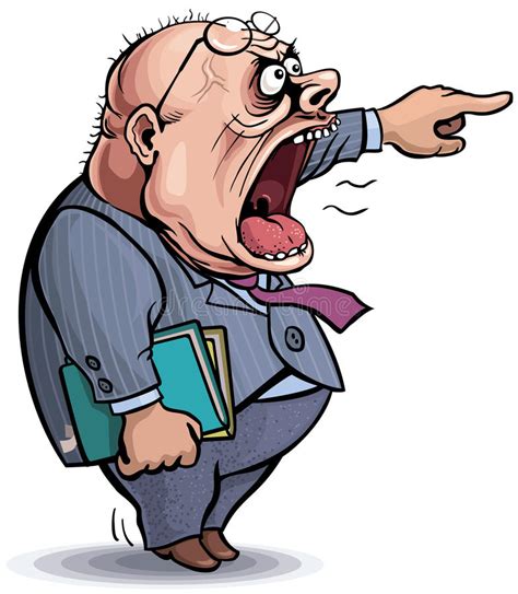 Boss Screaming Angry Man Pointing Out Stock Vector Illustration Of