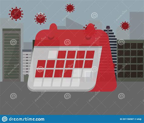 Lock Down Country During Covid 19 Vector Stock Vector Illustration Of