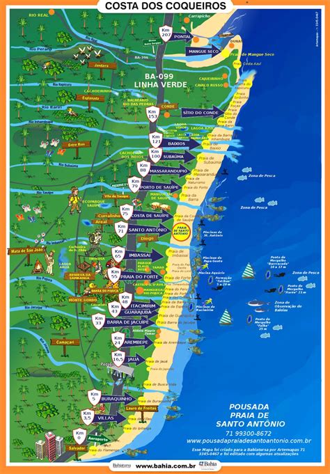 Mapa Do Litoral Norte Da Bahia