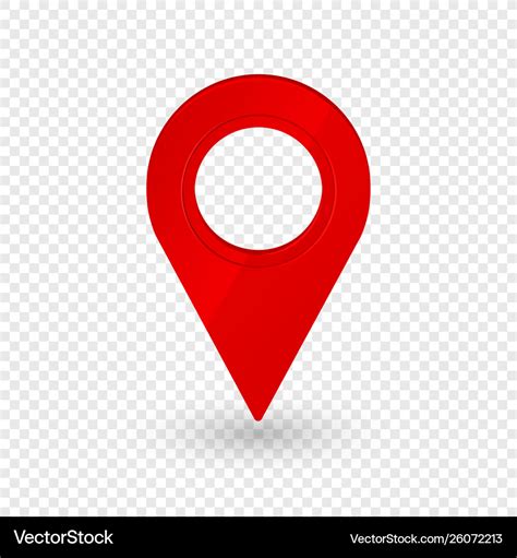 map location pointer 3d arrow navigation icon vector image