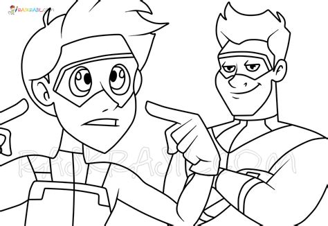 90 Ausmalbilder Captain Man Danger | Ausmalbilder