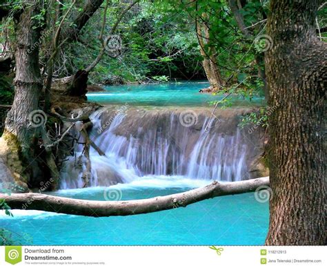 Turquoise Waterfall In France Stock Image Image Of Green America
