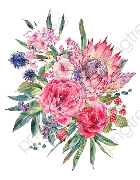Watercolor Flowers, Watercolor Clipart, Watercolor, Flower ...