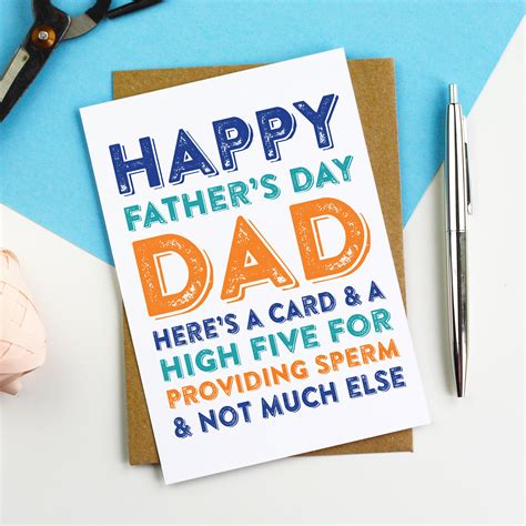 Funny Fathers Day Crafts Fathers Day Card Thanks Dad I Turned Out Awesome Funny