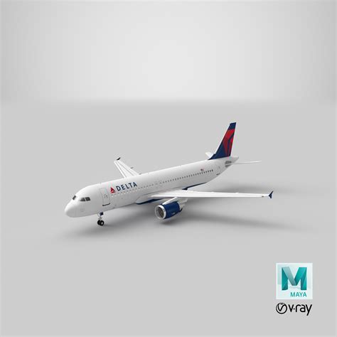 Airbus A320 Delta Airlines Model 3d 159 Unitypackage Max C4d Ma