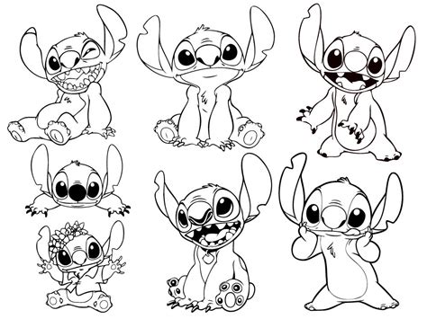 Lilo And Stitch Svg Outlines Lilo Coloring Pages Svg Png Files Payhip