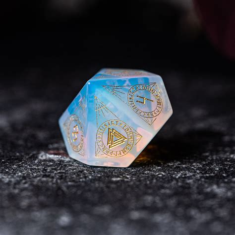 Full Set Opalite Polyhedral Dice Set Set Dungeons And Etsy