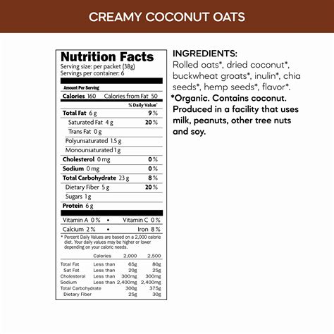 Buy Qia Superfood Organic Gluten Free Creamy Coconut Instant Oatmeal