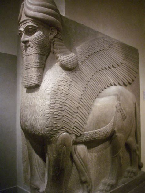Lamassu Man Headed Winged Bull From The Citadel Of Sargon Ii Dur
