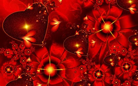 Check spelling or type a new query. Happy Valentines Day Red Hearts and Flowers Abstract HD ...