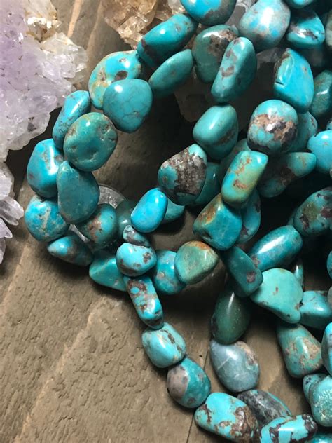 Turquoise Bead Nuggets 16 Inch Strand Sale Genuine Turquoise Nugget