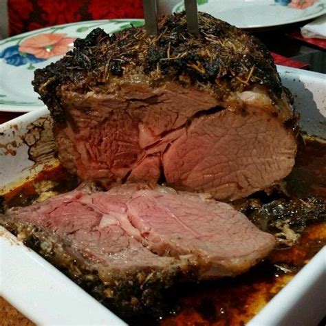 Fit a baking sheet with a rack and line with parchment paper. Dijon Mustard Prime Rib Recipe : Prime Rib Standing Rib ...