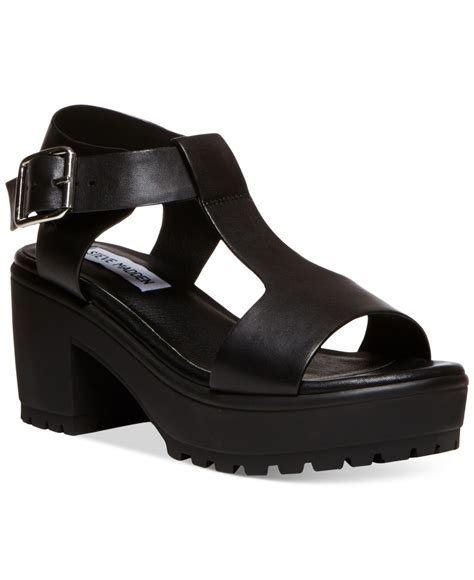 Stand tall in women's platform sandals from shoe carnival! Lyst - Steve madden Women'S Stefano Block Heel Platform ...