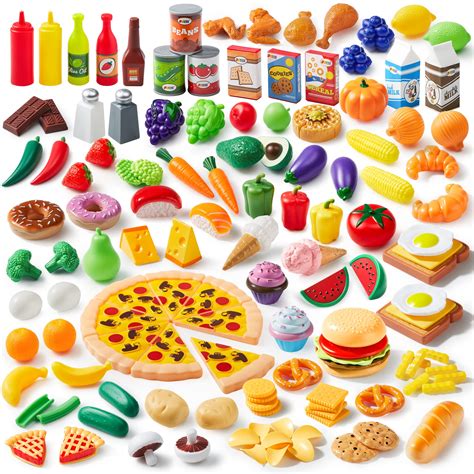 Buy Joyin 135 Pcs Pretend Play Food Set Cutting Fruit And Vegetables
