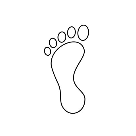 Foot Print Icon Vector Illustration Bare Foot Symbol On White
