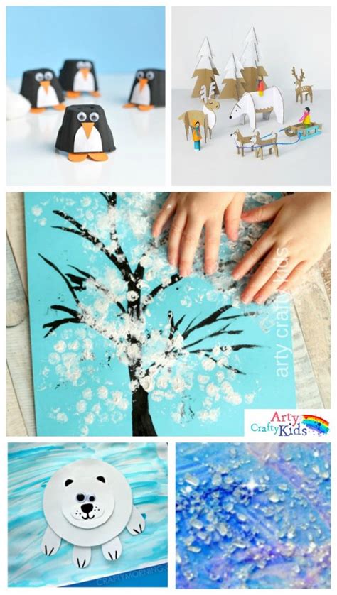 16 Easy Winter Crafts For Kids Arty Crafty Kids Winter