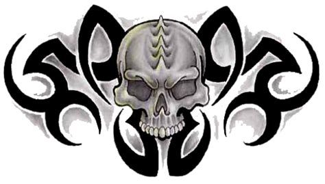 Download Tribal Skull Tattoos Free Png Image Hq Png Image Freepngimg