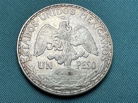 Scarce 1910 Mexico Un Peso Caballito Silver Coin Nice High Grade Km