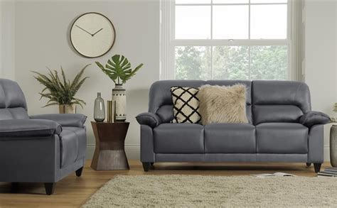 Szeroki wybór sof dwuosobowych i sof jednoosobowych. Kenton Small Grey Leather 3+2 Seater Sofa Set | Oz design ...