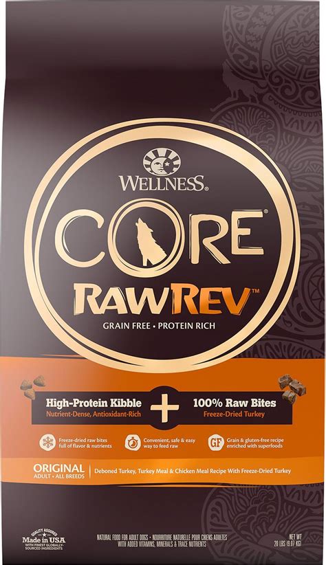 You may find yourself buying dog food by rote just to satisfy their voraciousness. Wellness Core RawRev Dog Food | Review | Rating | Recalls