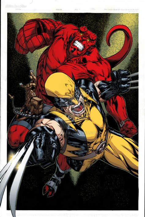 Hellboy And Wolverine Colored By Ginmau On Deviantart
