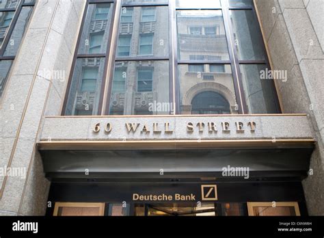 Deutsche Bank Office Is Pictured At 60 Wall Street In The Financial