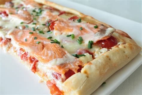 Lallée des desserts Pizza au saumon fumé