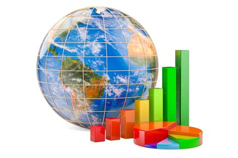 Chart Global Economy Financial Growth Map Stock Illustration