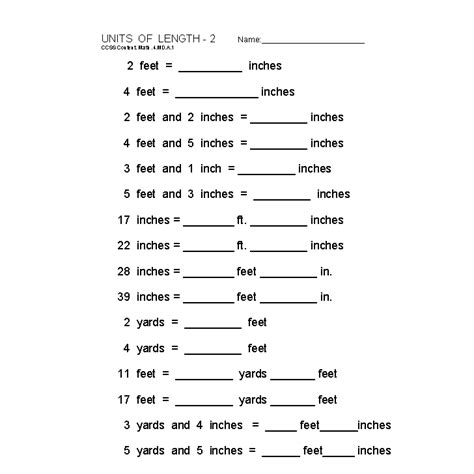 Measurement Conversion Worksheets 5th Grade