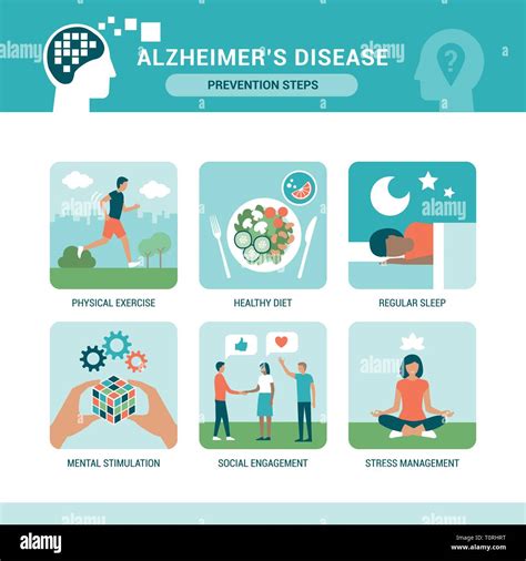 Alzheimers Disease Prevention Steps Infographic Healthy Lifestyle And