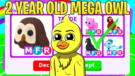 I Traded My Mega Neon Owl For Thisadopt Me Youtube