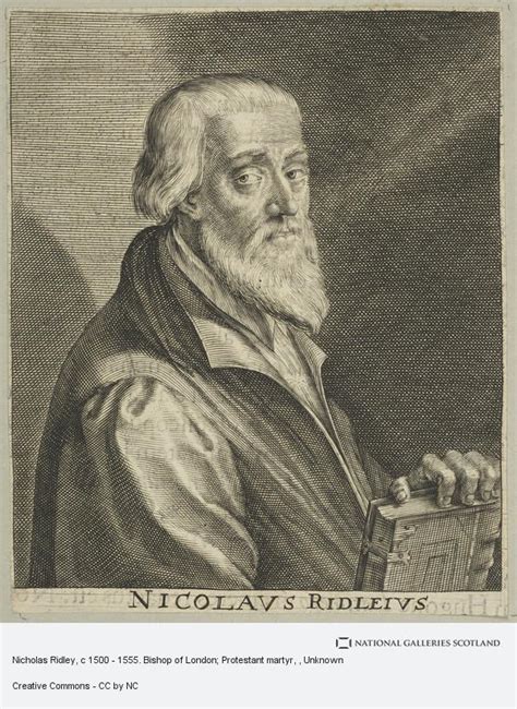 Nicholas Ridley C 1500 1555 Bishop Of London Protestant Martyr