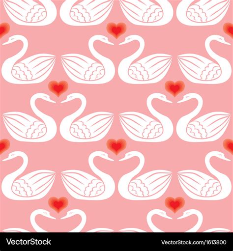 Swan Pattern Royalty Free Vector Image Vectorstock