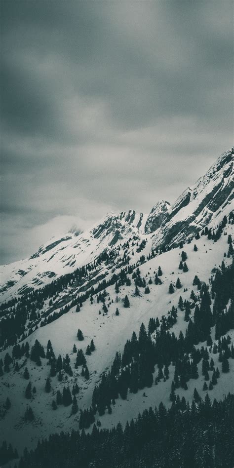 Download 1080x2160 Wallpaper Hills Winter Nature Landscape Honor 7x