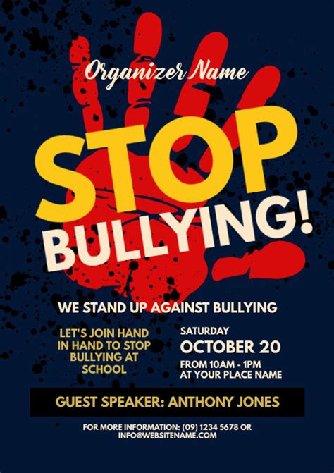 Plantilla De Stop Bullying Flyer Postermywall