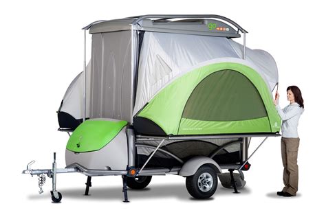 Micro Travel Trailer Hauls Gear And Easily Sleeps Four Pop Up Camper
