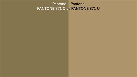 Pantone 871 C Vs Pantone 871 U Side By Side Comparison