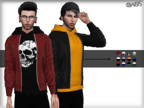 The Sims Resource Hoodie With Jacket By Oranostr Sims 4 Downloads
