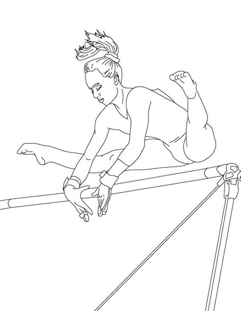 Gymnastics Coloring Pages Beam ~ Coloring Gymnastic Rhythmic Rope