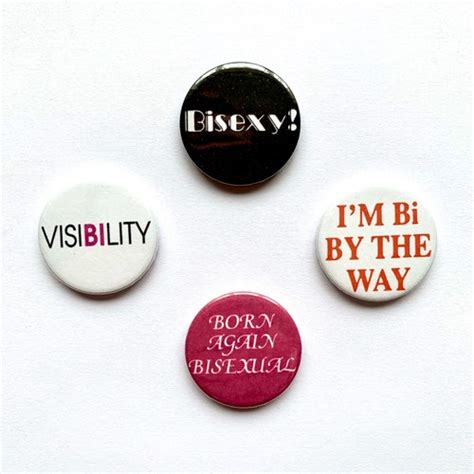 Bisexual 4 Badge Set Vintage Remake Bi Buttons Lgbt Pins Pride Etsy