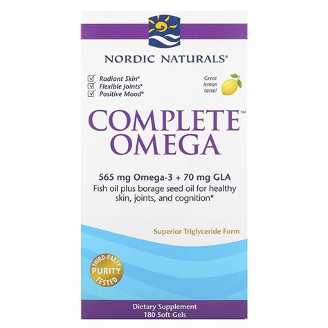 nordic naturals complete omega lemon 180 soft gels