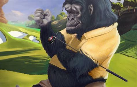 a golfing gorilla latest work hire an illustrator