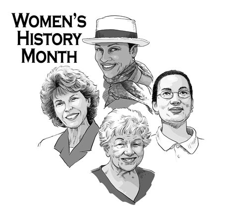 Women's History Month - B&W | Womens history month, Women in history, History
