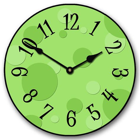 Lime Green Bubbles Clock The Big Clock Store