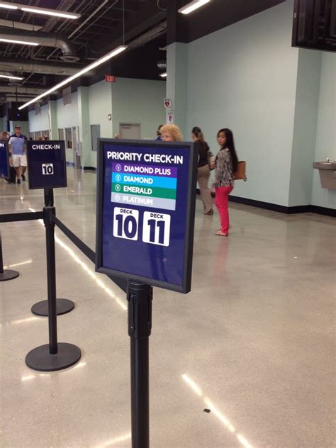 Priority check-in at Oasis dedicated terminal 18 | Royal caribbean