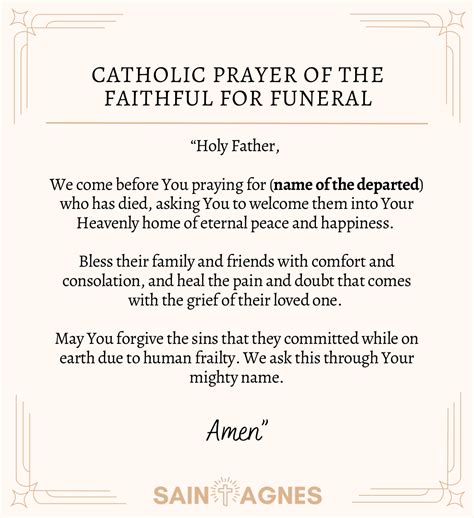 5 Catholic Prayers Of The Faithful For Funeral