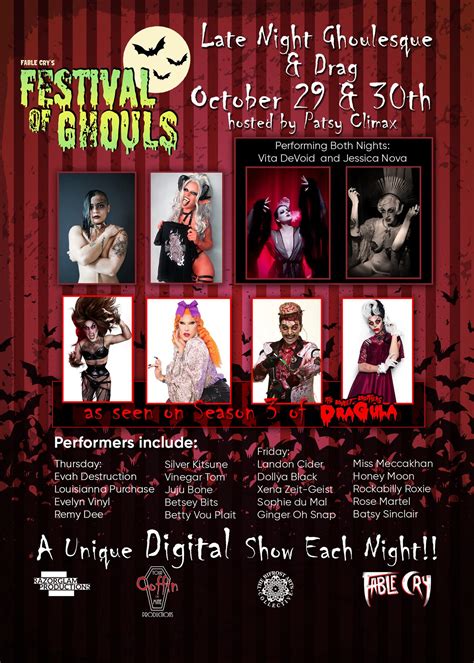 Festival Of Ghouls Late Night Ghoulesque And Drag Show Tickets In